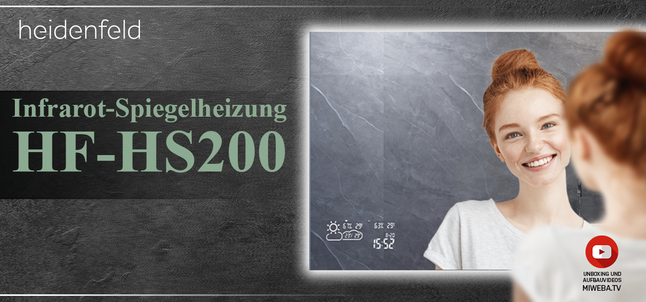 Heidenfeld Infrarot-Spiegelheizung HF-HS200 Heidenfeld Infrarot-Spiegelheizung HF-HS200